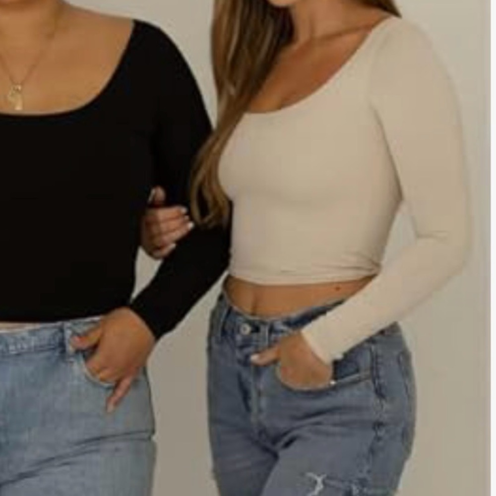 Almere smooth fabric contour top Sz M